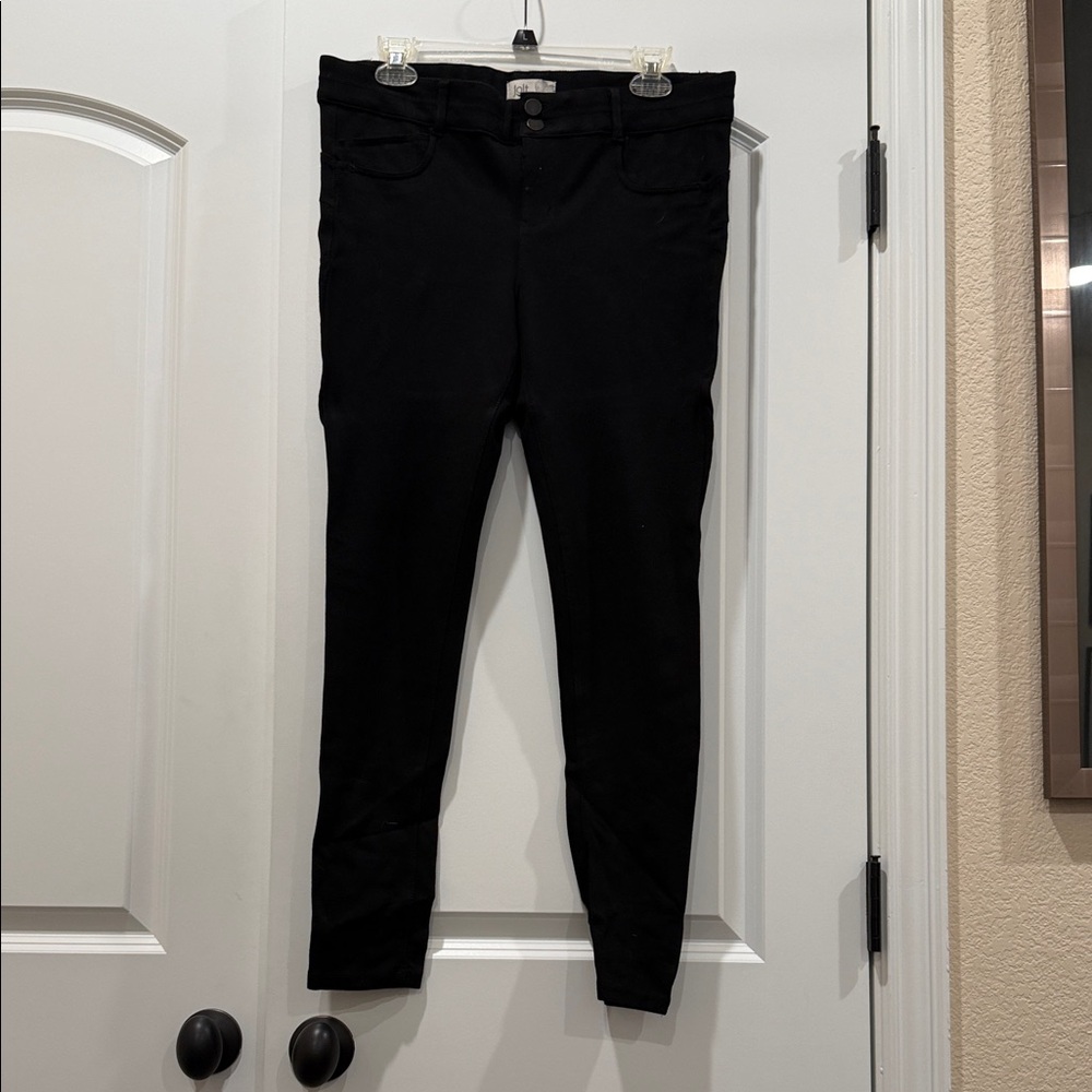 Jolt Black Straight Leg Pants